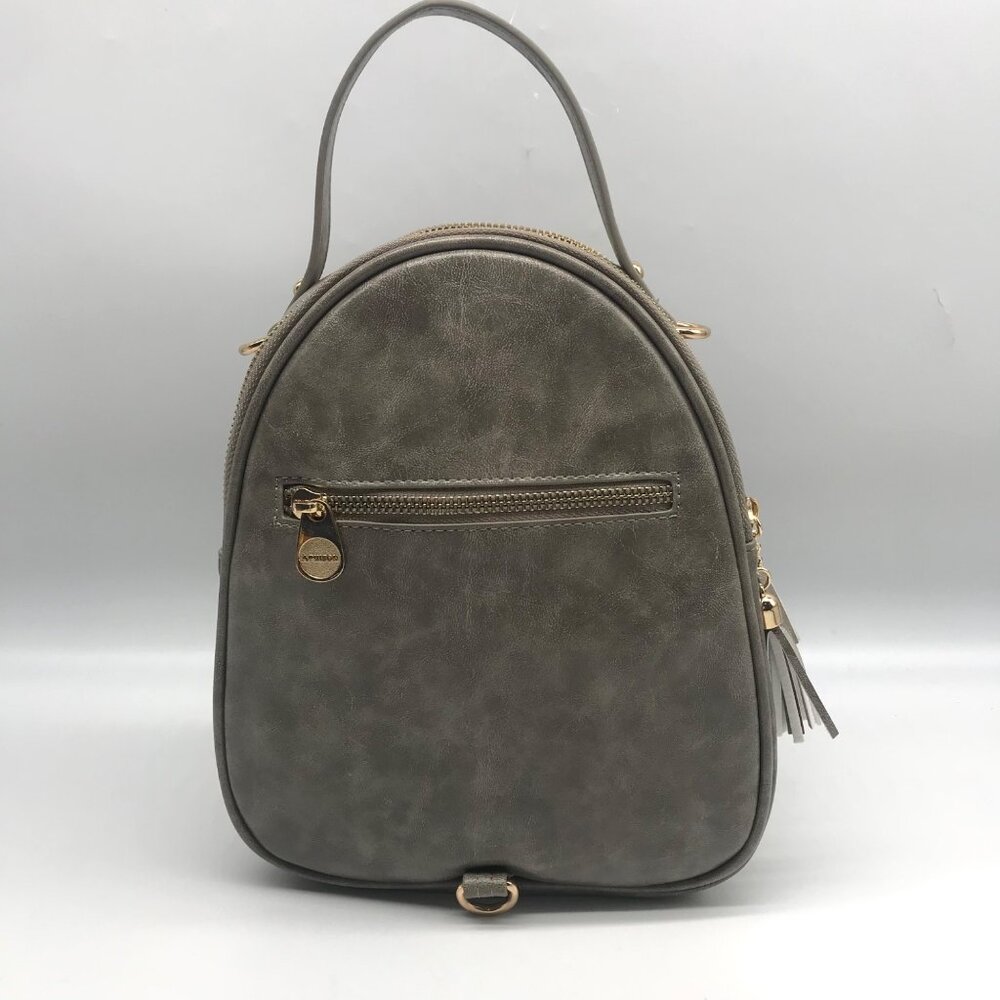 Aphison Forever Sunshine Gray Leather Mini Backpack - Picture 11 of 11